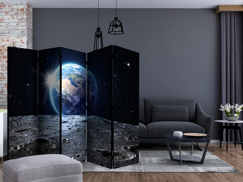 Paravent, Raumteiler freistehend, Trennwand - View of the Blue Planet II, 5-teilig - einseitig bedruckt - 225x172 cm 