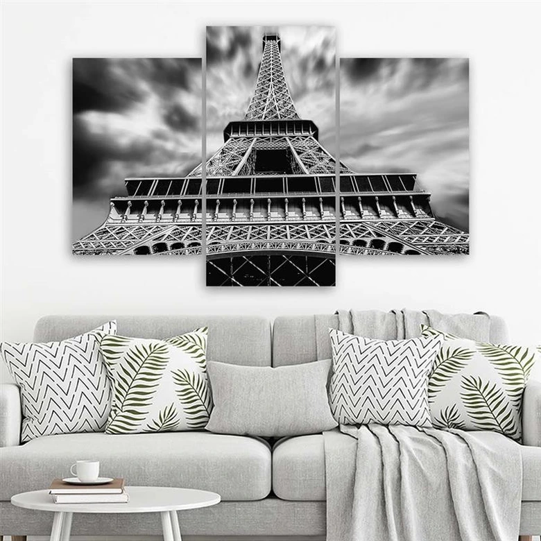 Leinwandbild 3-teilig, Eiffelturm Paris Stadt 