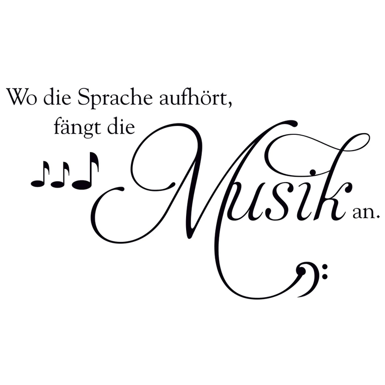 Wandtattoo Wo die Sprache aufhört... 