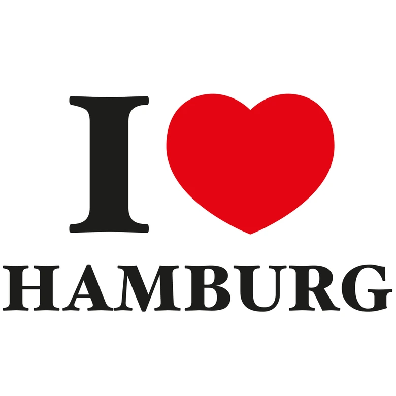 Wandtattoo I love Hamburg 