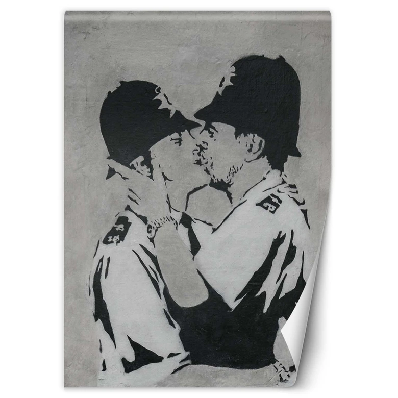 Fototapete, Banksy Küssende Polizisten Graffiti 