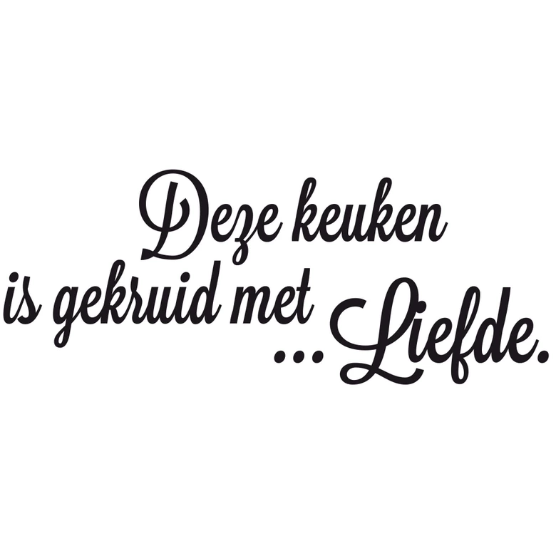 Wandtattoo Deze keuken is gekruid met Liefde 
