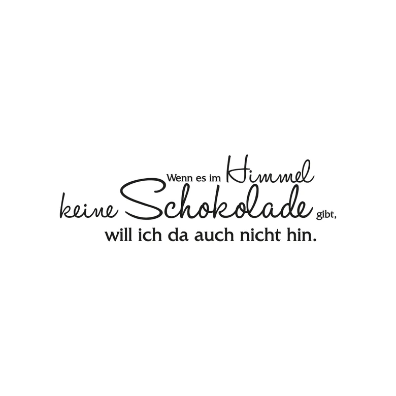 Wandtattoo Wenn es im Himmel... 