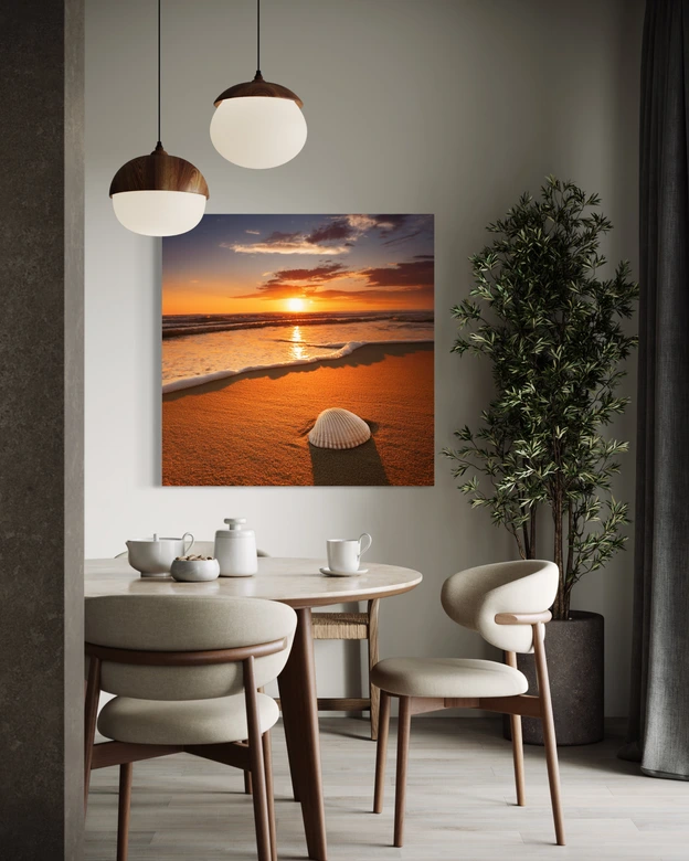 Leinwandbild Muscheln Natur 