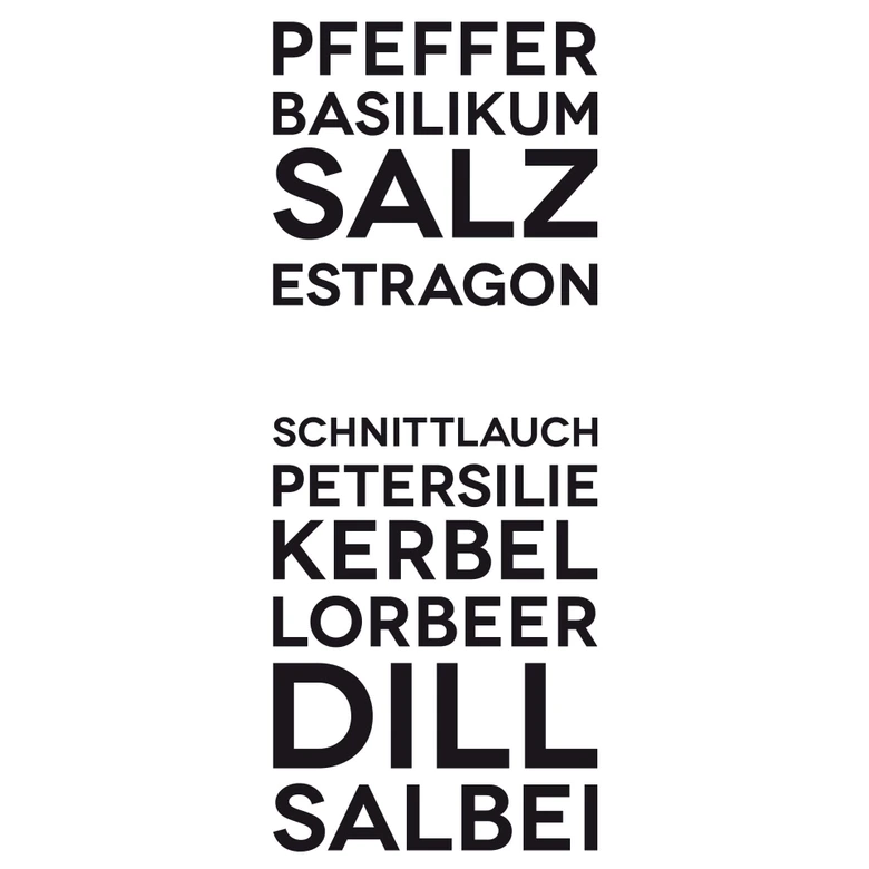 Wandtattoo Gewürze 3 (2-farbig) 