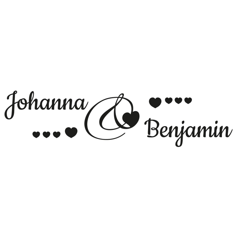 Wandtattoo + Name - Liebespaar 