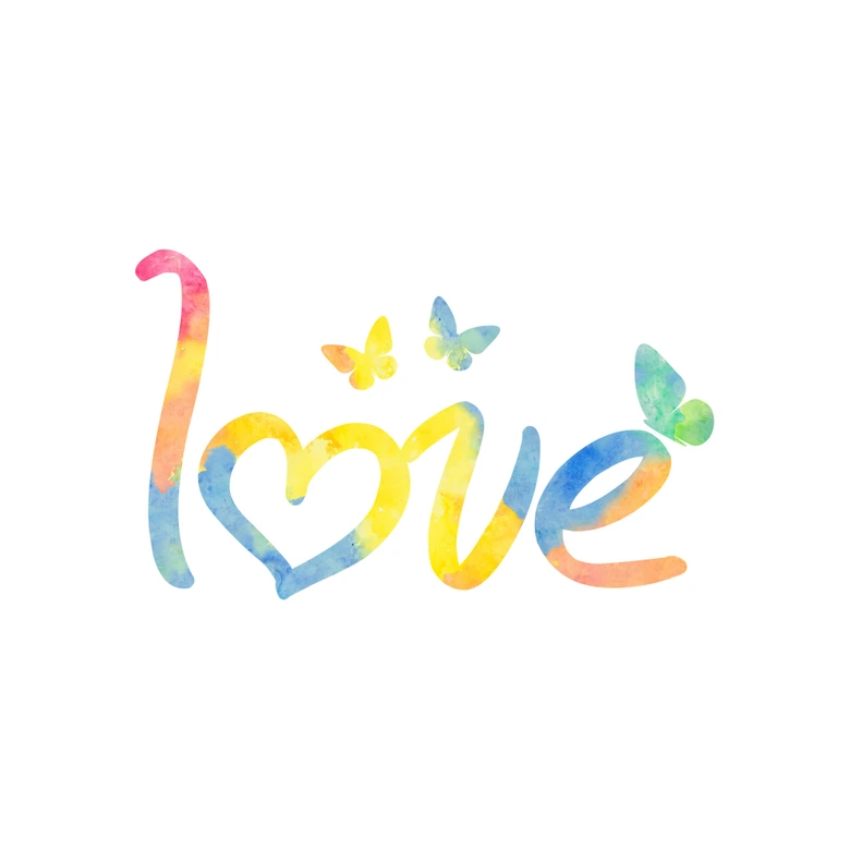 Aquarel Love Wall sticker 