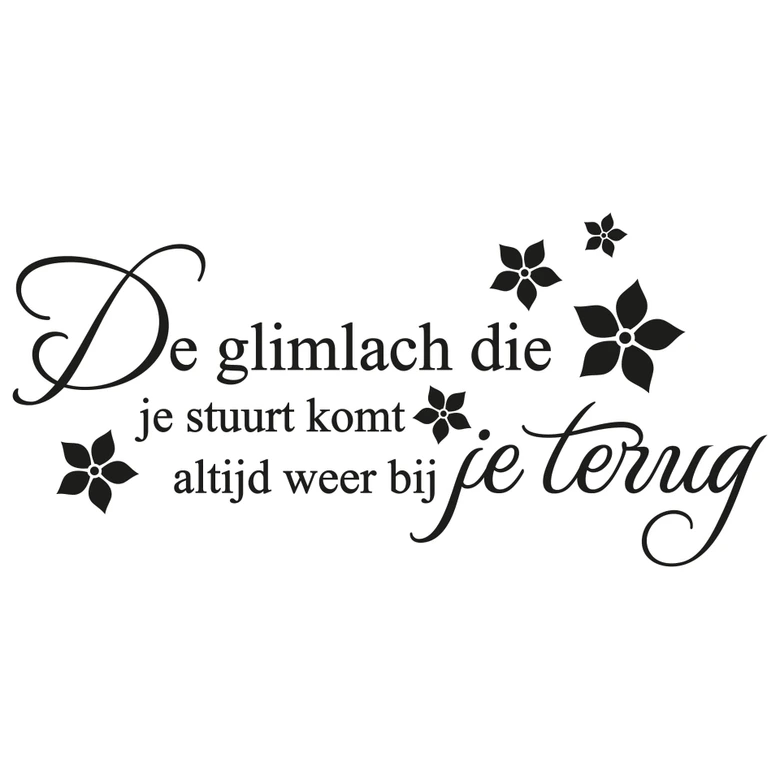 Muursticker De glimlach die je stuurt... 