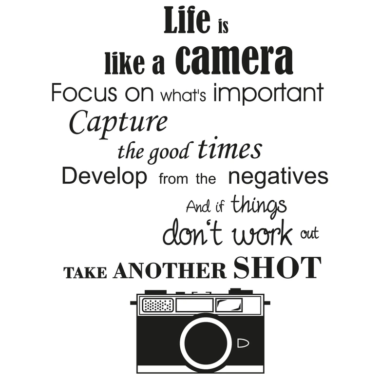 Sticker mural - Life is like a camera... 
