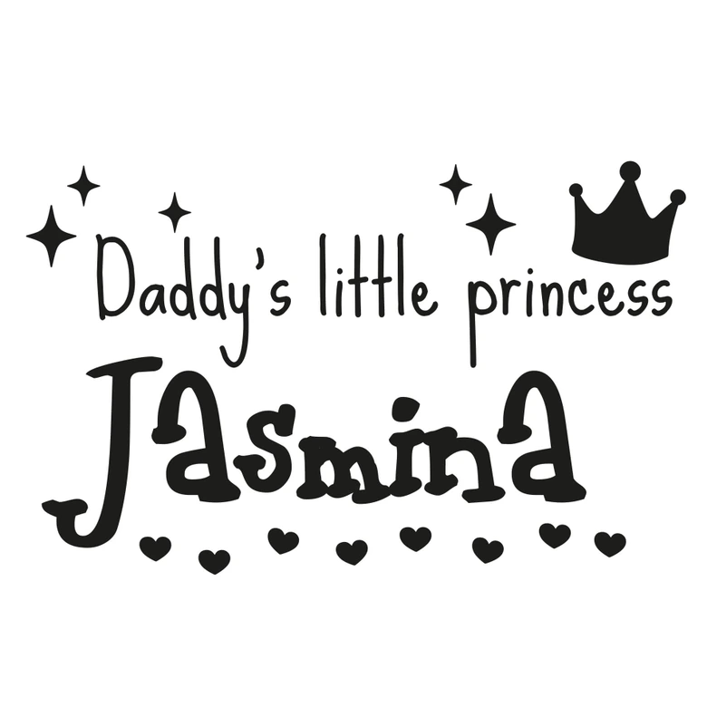 Sticker mural - Prénom Daddy's little Princess 