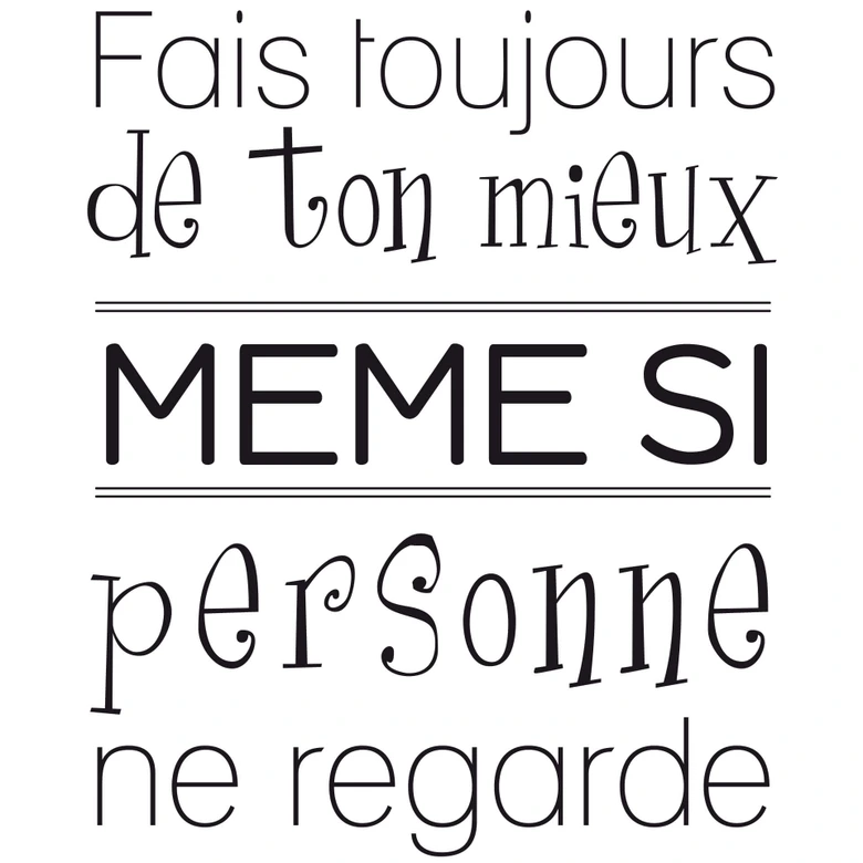 Adesivo murale - Fais toujours de ton mieux... 