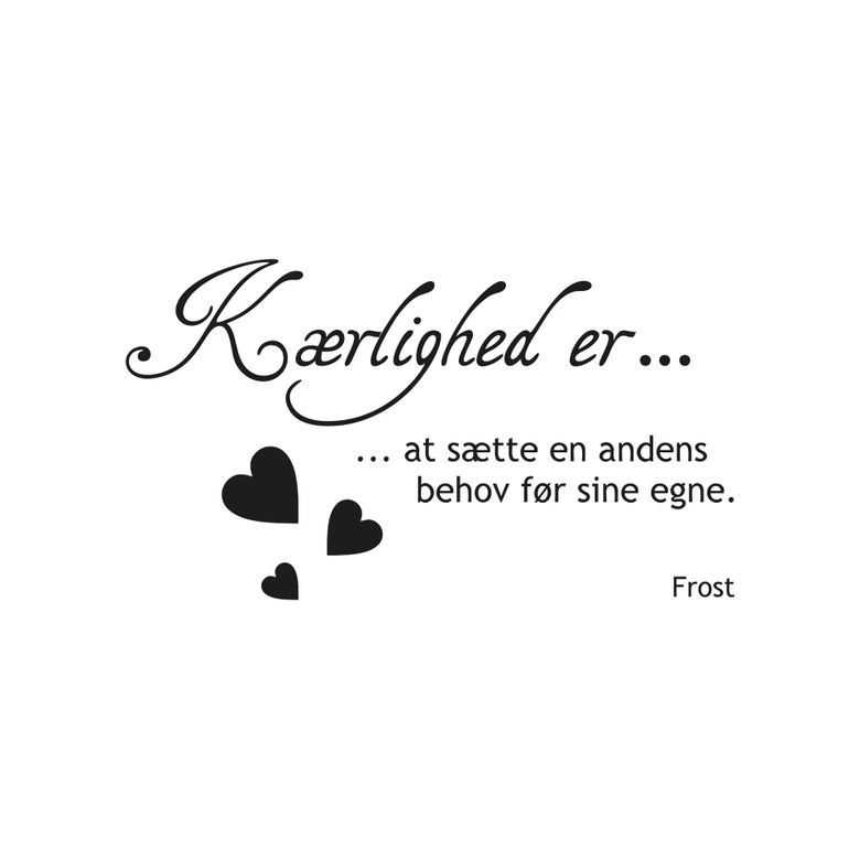 Wandtattoo Kaerlighed er... 