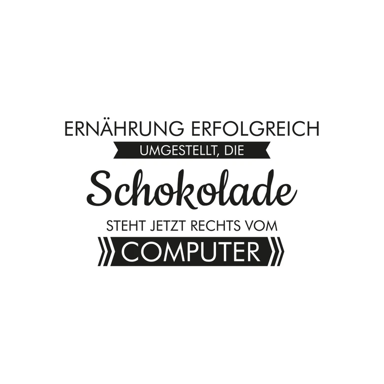 Wandtattoo Ernährung erfolgreich umgestellt... 
