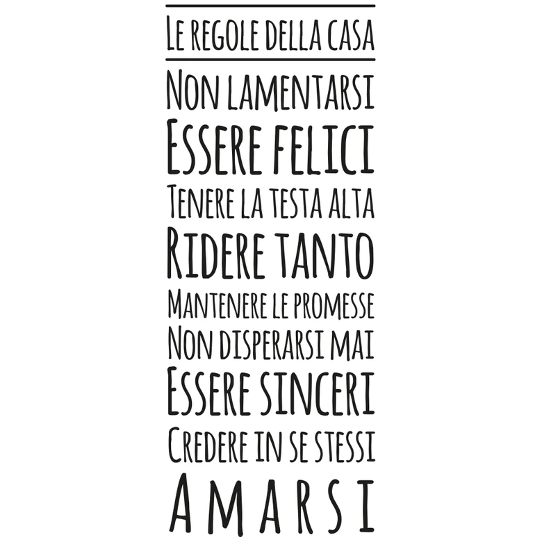 Wandtattoo Regole della casa 2 
