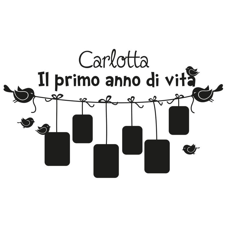 Wandtattoo + Name Il primo anno di vita 