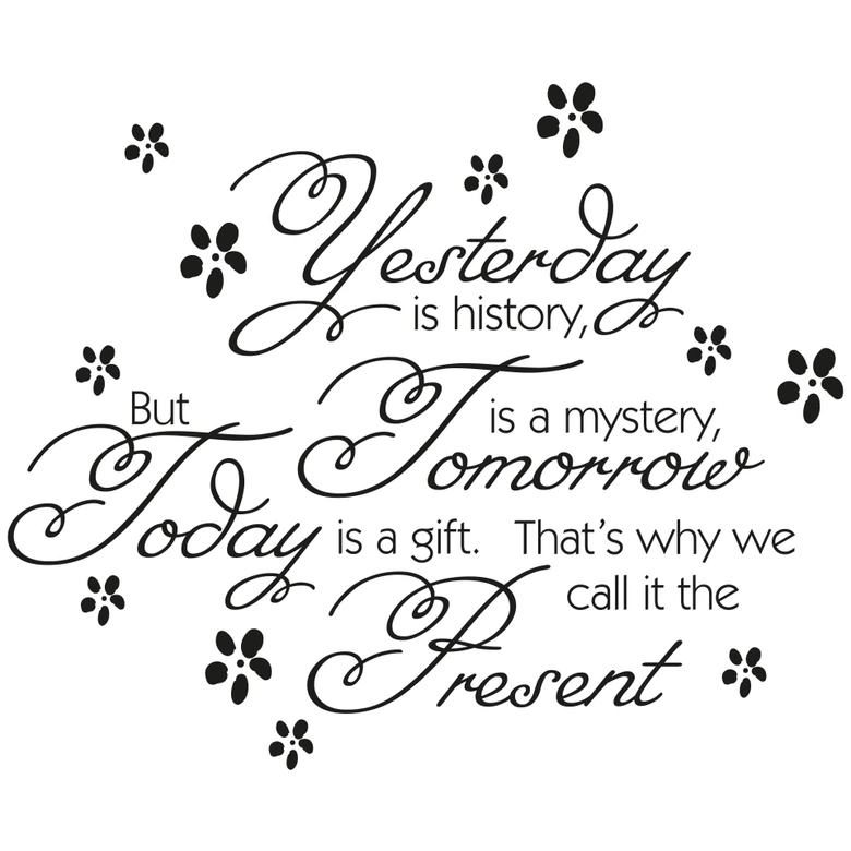 Wandtattoo Yesterday is history... 