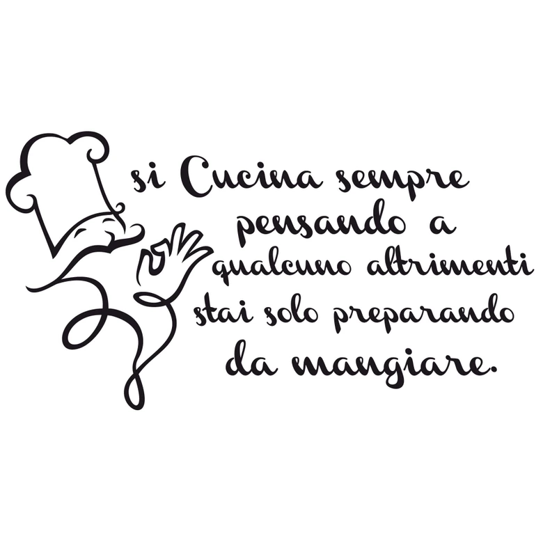 Wandtattoo Si Cucina sempre... 