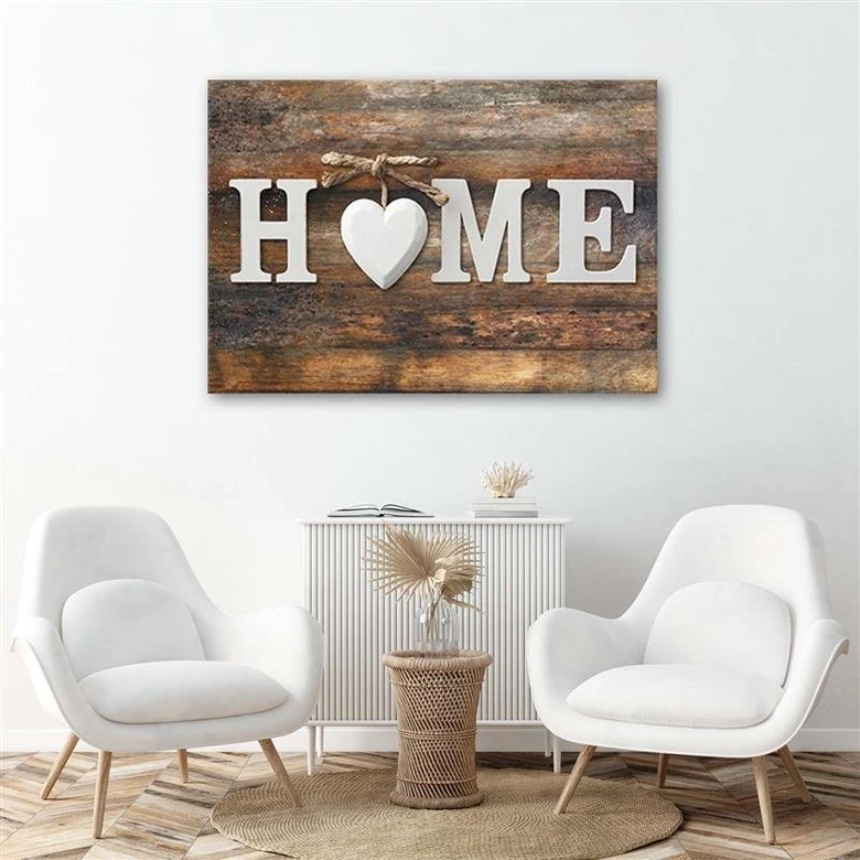 Leinwandbild, Home Herz Vintage 