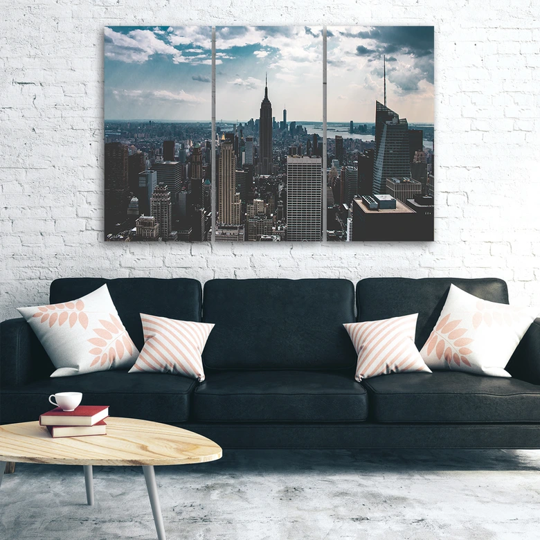 Leinwandbild 3-teilig, New York Stadt Panorama 