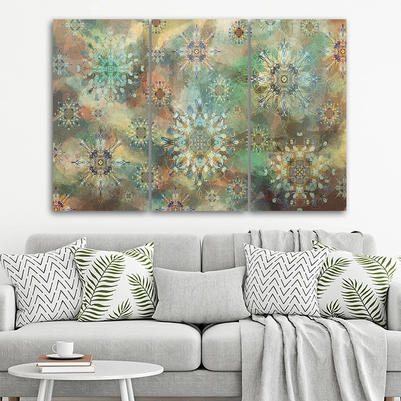 Leinwandbild 3 teilig, Mosaik der Sterne 