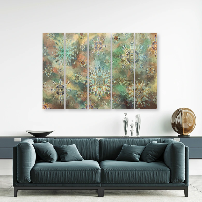 Leinwandbild 5 teilig, Mosaik der Sterne 