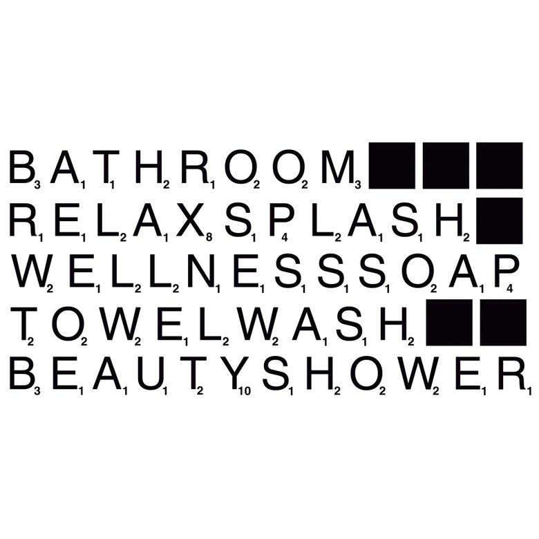 Wandtattoo Wortspiel Bathroom 