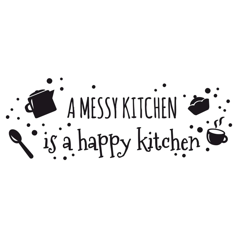 Wallsticker - A messy kitchen 