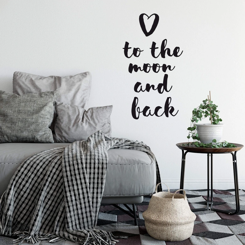 Wandtattoo  - Love to the moon and back 