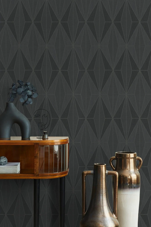 Vliestapete Grafisch Modern in Schwarz  