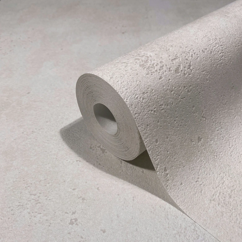 Vliestapete in schimmernder Betonoptik beige Uni 