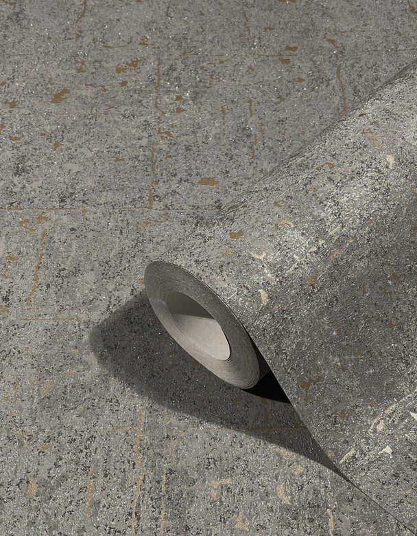 Vliestapete in schimmernder Betonoptik anthrazit Struktur 