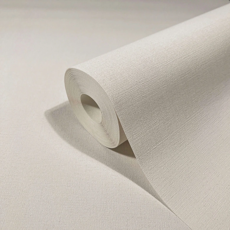 Vliestapete mit leichter Struktur beige Uni 