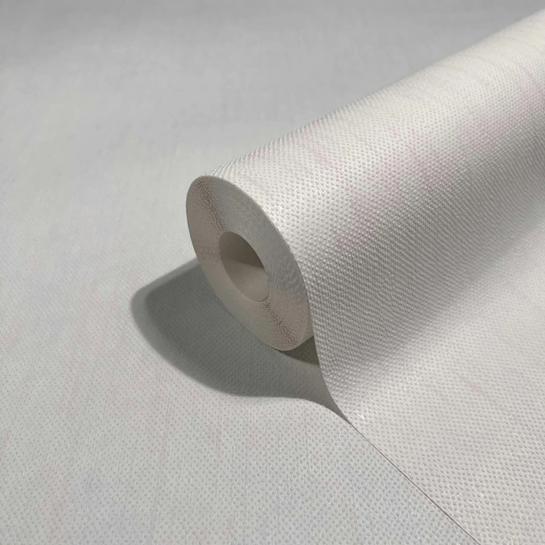 Vliestapete mit feinen Linien als Uni beige Struktur 