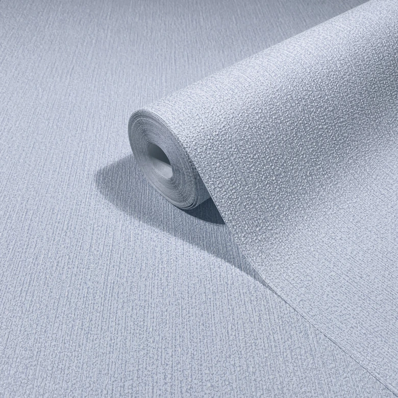 Vliestapete in weiß, blau Struktur Uni Modern  