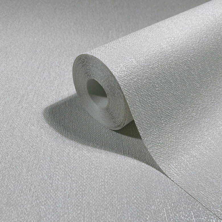 Vliestapete Uni, Textil Uni Klassisch in Weiß 