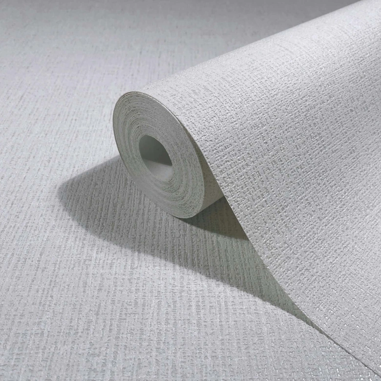 Vliestapete Uni, Textil Uni Modern in Weiß 