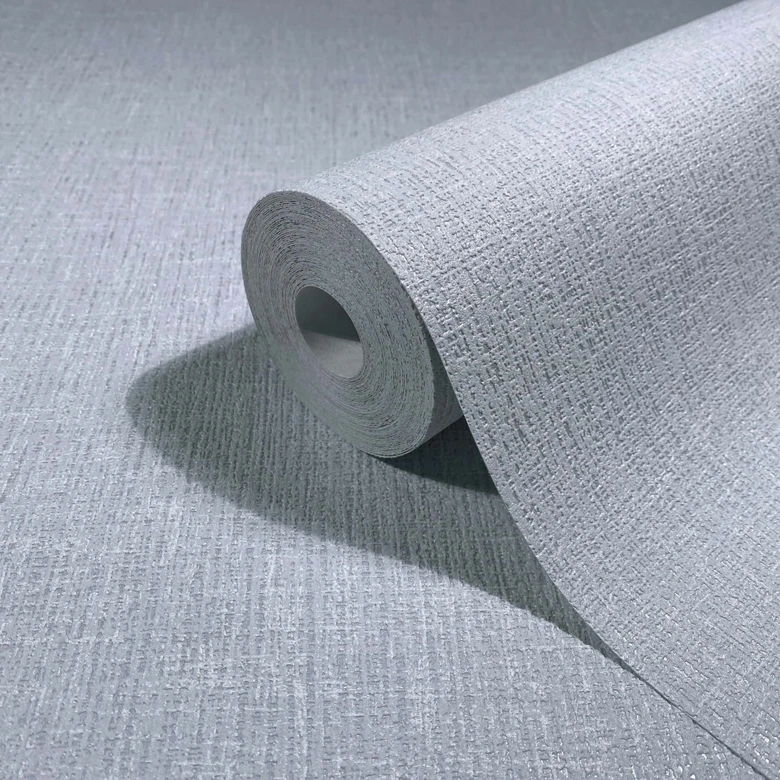 Tapeta z włókniny gładka, tekstylna gładka nowoczesna w kolorze niebieskim 