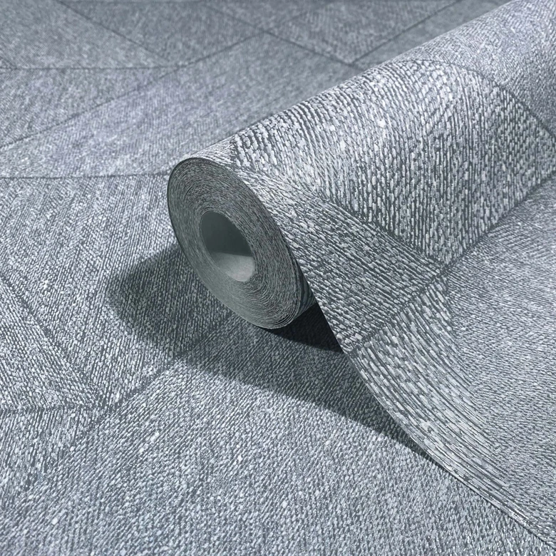 Vliestapete Dreiecke, Geometrisch Grafisch Geometrisch in Blau 