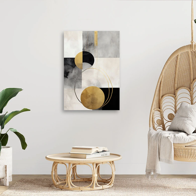 Leinwandbild, Geometrisches Boho-Muster 