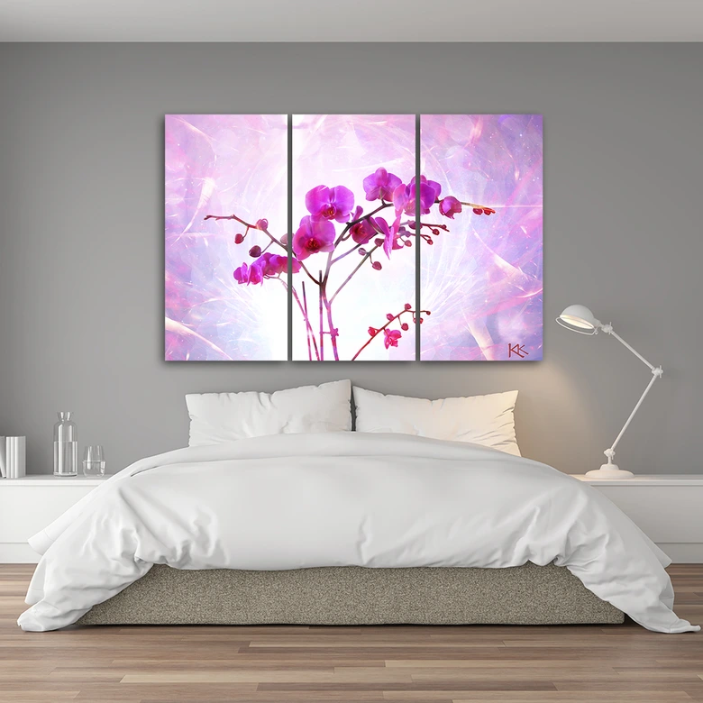 Leinwandbild 3 teilig, Essentielle Orchidee 