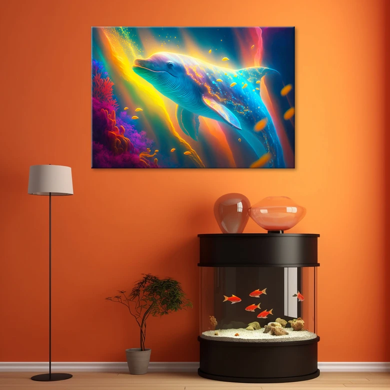 Leinwandbild, Neon-Wal 