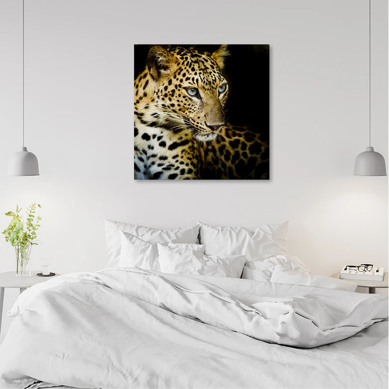 Canvasbillede, Majestætisk leopard 