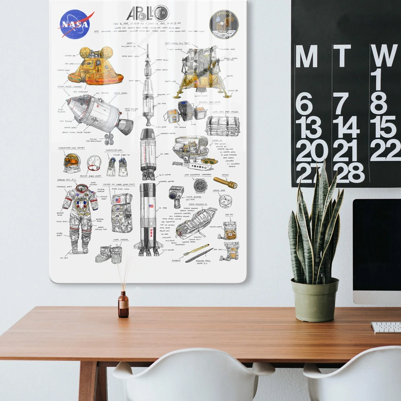Tableau en verre Sparshott - Apollo 11 