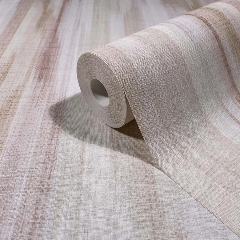Vliestapete Streifen Streifen Modern matt in Weiß Beige 