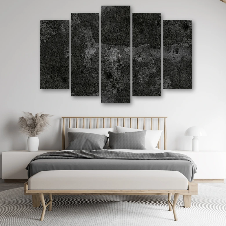 Leinwandbild 5 teilig, Alte Betonwand 