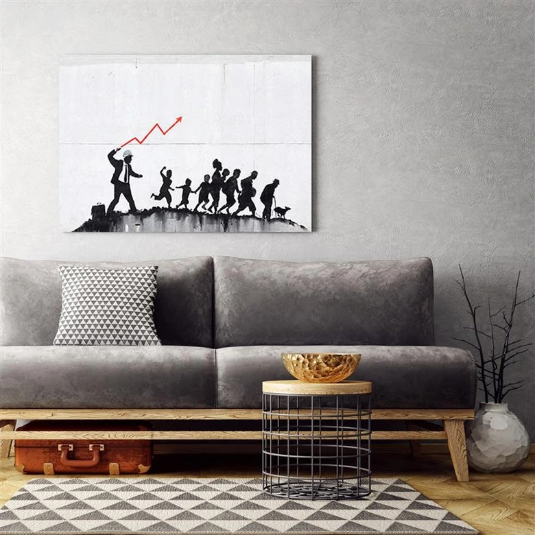 Leinwandbild, Banksy Ökonomische Politik 