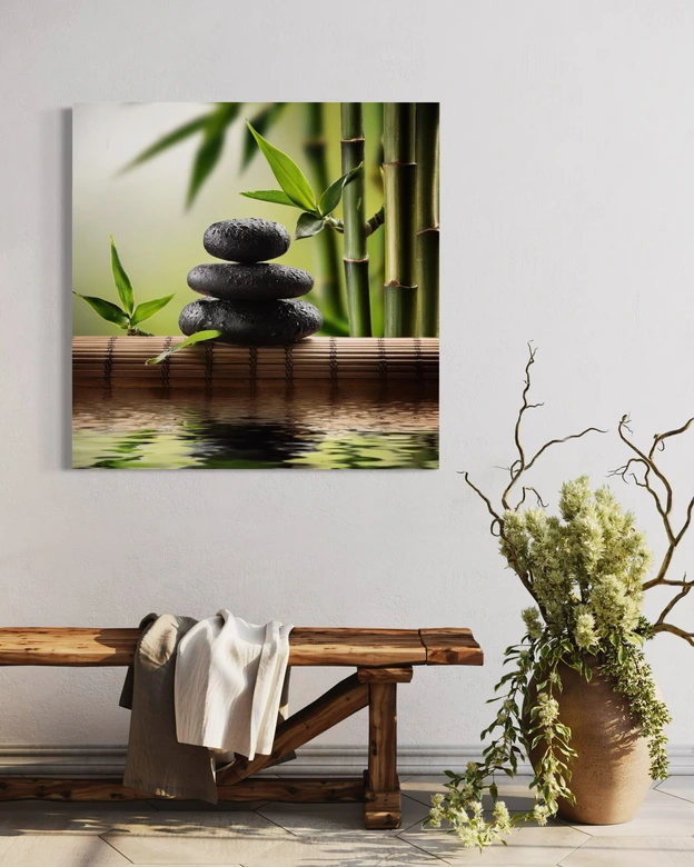 Leinwandbild Zen-Steine 