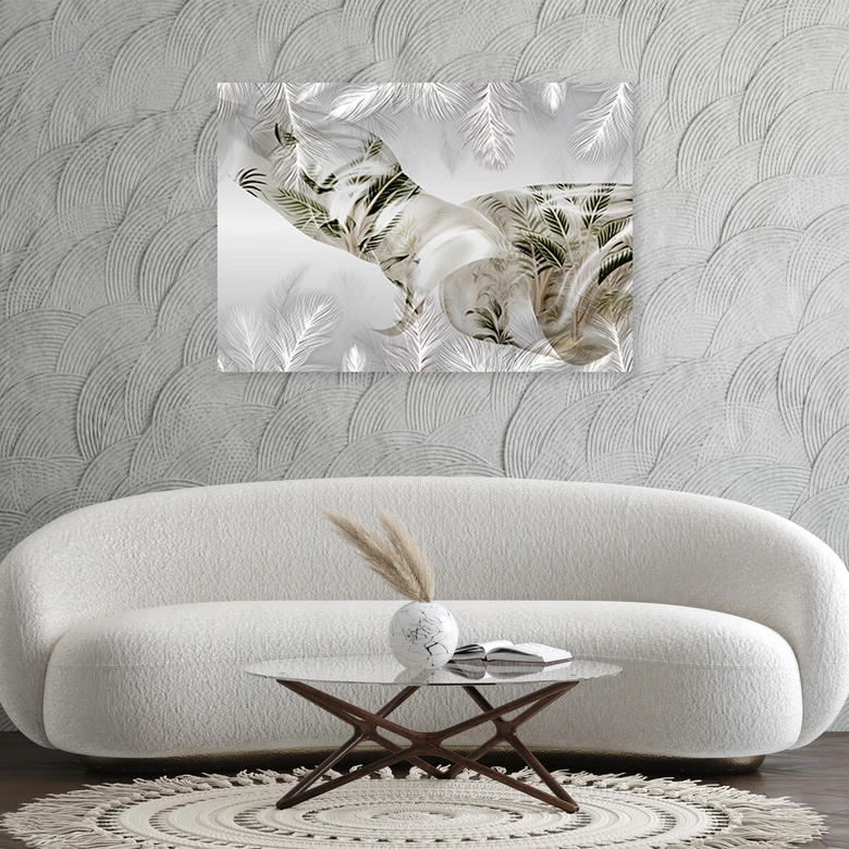 Canvas schilderij, Palm bladeren abstract 3D 