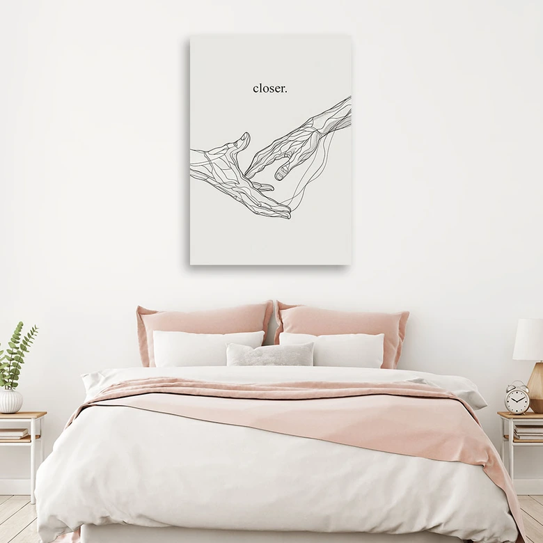 Leinwandbild, Line Art Näher 