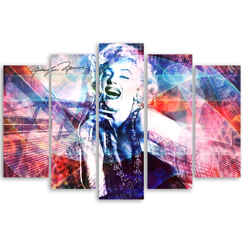 Leinwandbild 5 teilig, Marilyn Monroe 
